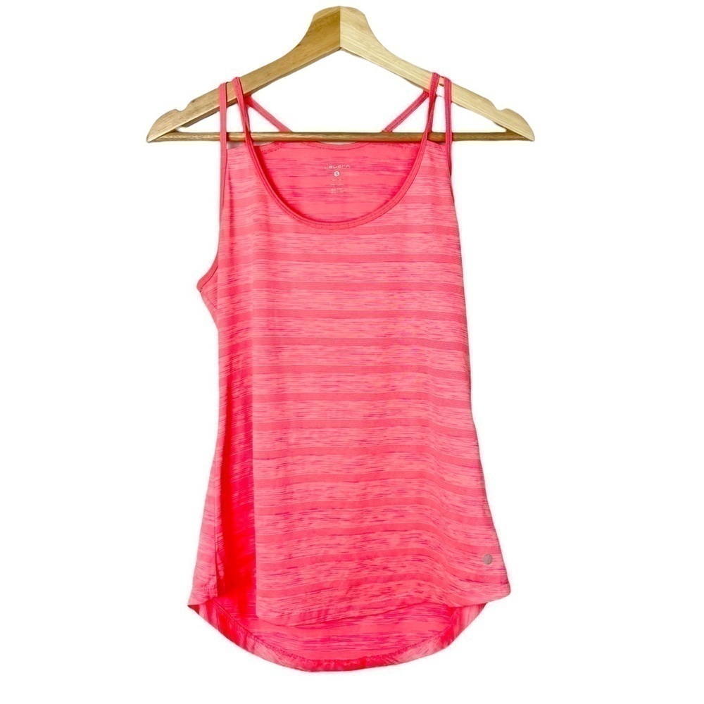 Layer 8 Neon Pink Striped Athletic Tank Top S
